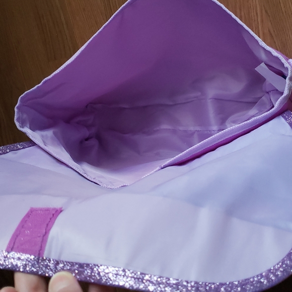 Disney's Frozen Anna & Elsa Purple Sparkly School Satchel with Adjustable Strap - Picture 10 of 11